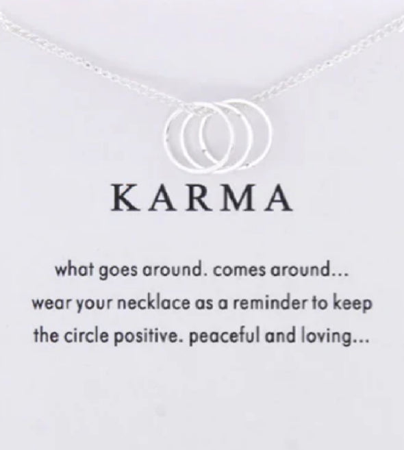 Silver Karma Circles Necklace