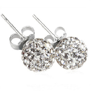 10mm Austrian Crystal Ball Stud Earrings