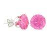 2 Carat (8mm) Pink CZ Invisible Setting Earrings