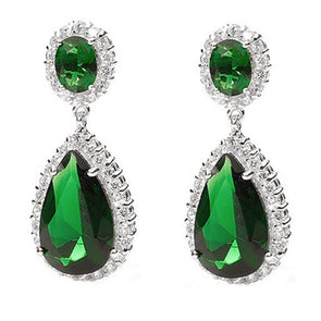 Red Carpet Emerald Green CZ Earrings