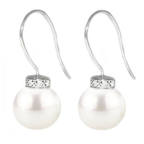 Plaza Pearl and Pavè Earrings