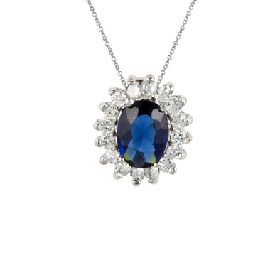 Royal Sapphire CZ Necklace