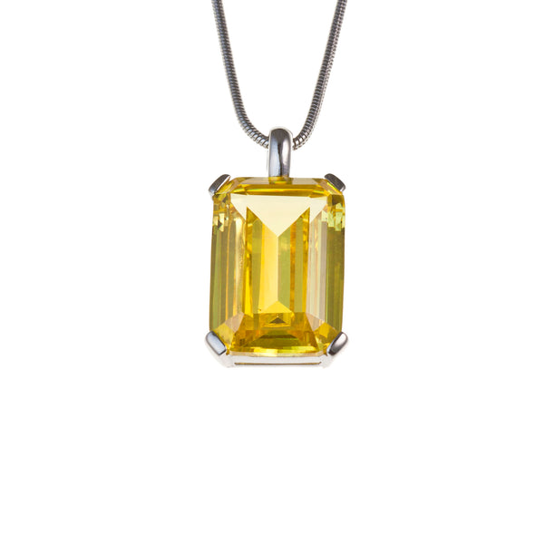 High Society Necklace in Canary Yellow CZ