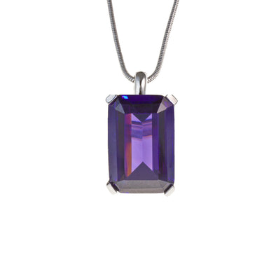 High Society Necklace in Amethyst CZ