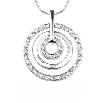 Gloss and Pavé Circles Necklace