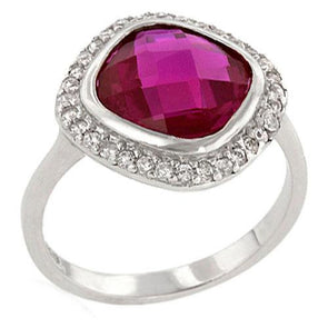 Amirante Faceted Ring in Berry CZ