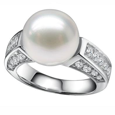 Pacific Pearl and Pavè Ring