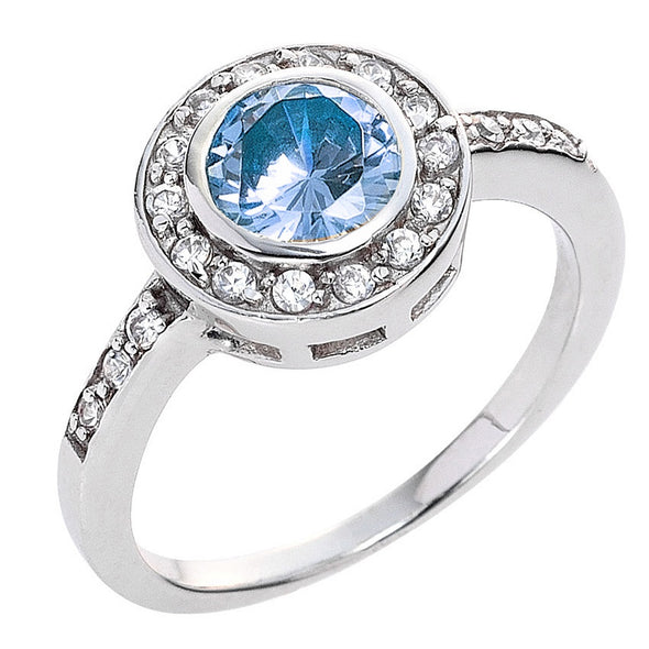 Circlet Ring in Aquamarine Blue