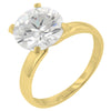 3 Carat (10mm) Gold Round Cut CZ Solitaire Ring