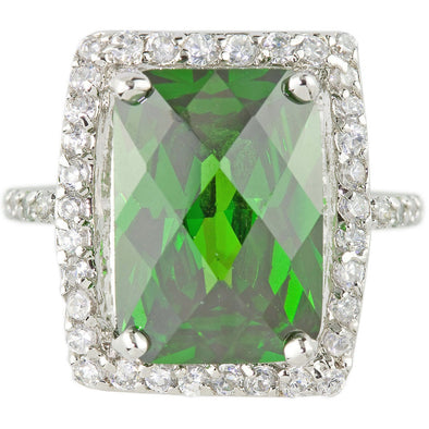 Beckham Cocktail Ring in Emerald Green