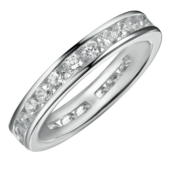 Round Cut Channel Set Ring