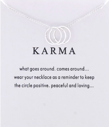 Silver Karma Circles Necklace